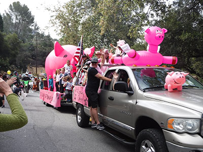 Topanga Days Parade Pink Float