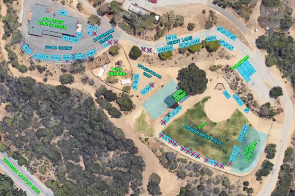 Topanga Days Merchants Map 2026
